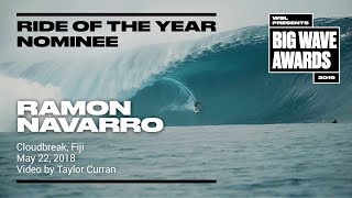 Ramon Navarro at Cloudbreak  2019 Ride of the Year Nominee  WSL Big Wave Awards [upl. by Leicester838]