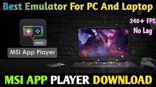 Como DESCARGAR e INSTALAR MSI APP PLAYER para PC 2024 ✅ [upl. by Aioj313]