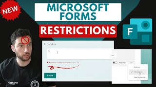 Microsoft Forms Restrictions 🛑 [upl. by Willett729]