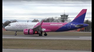 4K  A320271neo  Wizz Air Malta with Zorro Mask approaching EDJAMemmingen Airport  122023 [upl. by Annor]