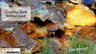 Finding Gold In Oxidized Conglomerate Rocks [upl. by Gobert]