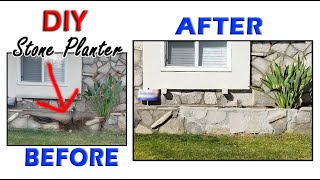 How to Repair a Stone Planter ǁ Stone Garden [upl. by Sorodoeht]