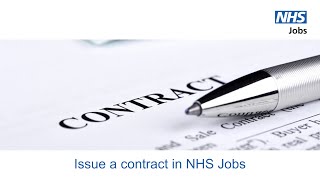 Employer  NHS Jobs  Issue a contract  Video  Oct 24 [upl. by Asilenna]