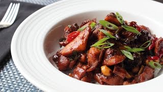 Spicy Caramel Chicken Recipe  How to Make Sticky Spicy Chicken [upl. by Magdala]