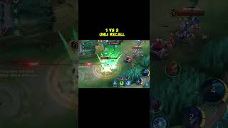 1 vs 2 Recall for  damage mlbb mobilelegends alphamlbb t4rzanml [upl. by Helbona]