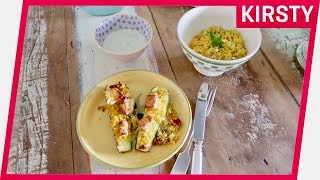 GEFÜLLTE ZUCCHINI mit BULGUR  FETA  DATTELN  FRISCHER CREMIGER MINZDIP  Kirsty Coco [upl. by Animrelliug]