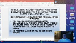 DEMANDING THE CLERK OF COURT TO PROVIDE EVIDENCE OF PROBABLE CAUSE TO ORDER YOU TO APPEAR IN COURTEA [upl. by Prasad]