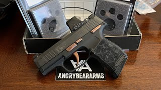 Installing The Angry Bear Arms sights on the Sig P365 380 [upl. by Omrellig496]