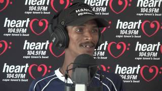 Alen the singing car guard performing quotStupid Girlquot on Heart 1049FM  Follow on Twitter adenthomas [upl. by Enisaj686]