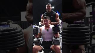 120LBS DB SHOULDER PRESS W ​⁠LarryWheels [upl. by Inaluiak]