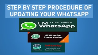 How To Update FMWhatsApp  GBWhatsApp  YOWhatsApp On Your Phone [upl. by Colburn865]