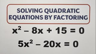 Solving Quadratic Equations by Factoring MathTeacherGon  Grade 9 Math [upl. by Lenrow]