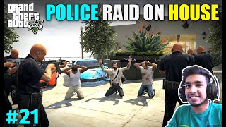 POLICE RAID ON MICHAELS NEW HOUSE  GTA V GAMEPLAY 21 [upl. by Sakmar]