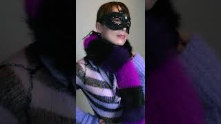 Fluffy Fur Stole and Sheer Mohair Sweater furfashion furlover [upl. by Earised547]