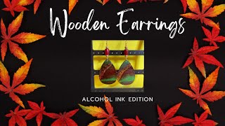 New Alcohol Ink Wood Earrings [upl. by Charlot]