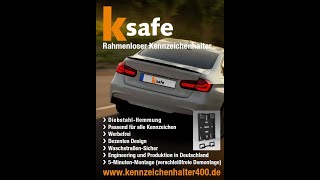 Rahmenloser Kennzeichenhalter Ksafe [upl. by Anya]