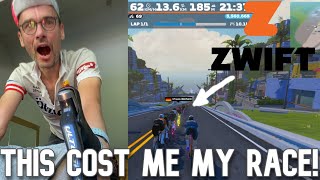 Dropped again due to steering on ZWIFT 😭 [upl. by Suiradal]