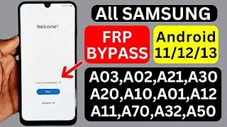 All Samsung A02A04A10A12A13A20A01A32A50A70 FRP Bypass  Remove Frp Lock  1 Click Bypass [upl. by Novets]