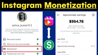 Instagram Monetization Eligibility In Hindi 2024  Instagram Ko Monetise Kaise Kare 2024  Part 1 [upl. by Nitsrik]