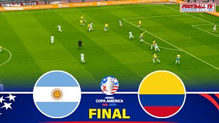 ARGENTINA vs COLOMBIA  COPA AMERICA 2024 FINAL  Full Match All Goals  PES Gameplay [upl. by Waring]