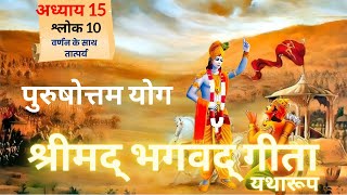 श्रीमद भगवद गीता  अध्याय 15  श्लोक 10  Meaning With Purport  Geeta Gyan  radheradhe [upl. by Natika34]