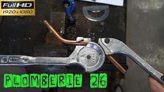 Plomberie26Faire une baïonnette à 45°déport de 70mmpince à cintrercuivre 12mmméthode chantier [upl. by Aritak882]