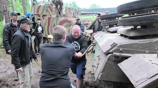 Hand cranking a Stug III at Militracks 2024 [upl. by New]