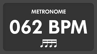 62 BPM  Metronome  16th Notes [upl. by Tahp]