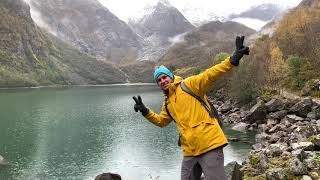 Hiking to Bondhusvatnet Lake and Glacier  Fondafonna National Park Norway [upl. by Janna]