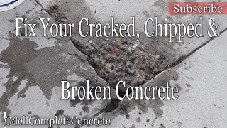 How to fix or repair Chipped Cracked or Broken concrete [upl. by Winifield]