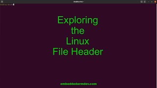 Exploring the Linux ELF File Header [upl. by Thornie]