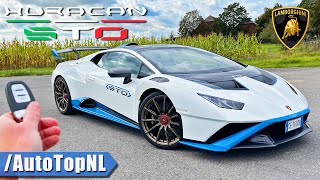 LAMBORGHINI HURACAN STO  REVIEW on AUTOBAHN NO SPEED LIMIT by AutoTopNL [upl. by Esch515]