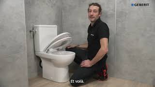 INSTALLATION DUN PACK WC AU SOL GEBERIT RENOVA COMPACT CARÉNÉ RIMFREE® MULTI [upl. by Nosde756]