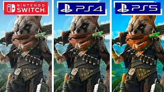 Biomutant Nintendo Switch vs PS5 vs PS4 Graphics Comparison [upl. by Apoor]