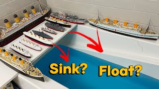 Titanic Britannic Model Review and Sinking Video [upl. by Anoel]