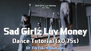 JENNIE  quotSad Girlz Luv Moneyquot Dance Practice  Dance Tutorial Slow x075s [upl. by Cammy]