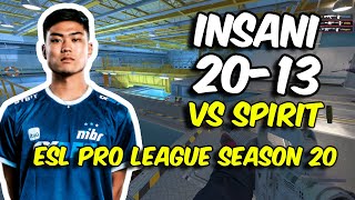 CS2 POV  MIBR insani 2013 vs Spirit Nuke  ESL Pro League Season 20 [upl. by Linzer200]