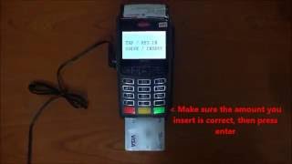 How to use credit card terminal to make payment [upl. by Liamaj]