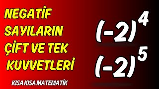 Negatif sayıların kuvvetleri üslü sayıları Nasıl hesaplanır örnek sorular kısa özet [upl. by Azil]