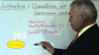 ARITMÉTICA OPERATORIA CON NÚMEROS ENTEROS OPERACIONES COMBINADAS [upl. by Lynn]