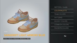 Sanddrift Light Armory Blue Nike Dunks NBA 2K24 [upl. by Atekal108]