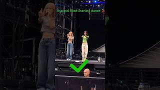 Rosé and lisa Starting dance on stage blackpink fypシ゚ ytshorts shorts [upl. by Ycnej]