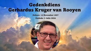 Gedenkdiens Gerhardus Kruger van Rooyen [upl. by Fransis]