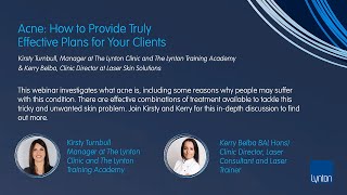 Lynton Lasers Free Webinar How to provide truly effective acne treatment plans for your clients [upl. by Erastus]