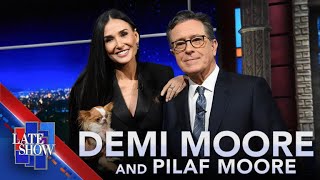 “The Truth Is I Am Her Accessory”  Pilaf Moore Joins Demi Moore On The Late Show [upl. by Comstock]