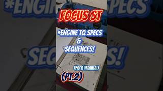 Focus ST  Engine Tq Specs amp Sequences Pt2 Built Engine Series focusst focusrs [upl. by Sabanrab]