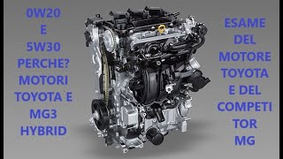 HYBRID TOYOTA E MG3 ESAME DEI MOTORI PERCHE POSSONO USARE 0W20 E 5W30 [upl. by Hercule859]