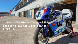 Nuevo Circuito de Navarra 2024  SUZUKI GSXR 750 SRAD 1999  159´4 [upl. by Llenyt901]