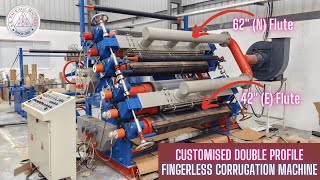 CUSTOMISED Double Profile FINGERLESS Corrugation Machine  62quot Upper Roller amp 42quot Bottom Roller [upl. by Cheadle41]