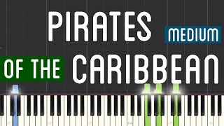 Pirates of the Caribbean  Hes a Pirate  Piano Tutorial Easy  Synthesia [upl. by Olocin]